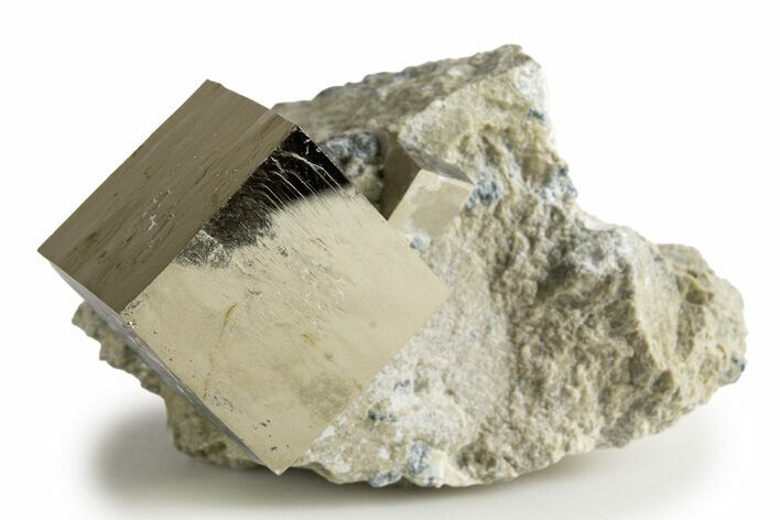 Natural Pyrite Cube In Rock - Navajun, Spain #322145